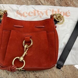 See By Chloe Rust Suede Crossbody Bag